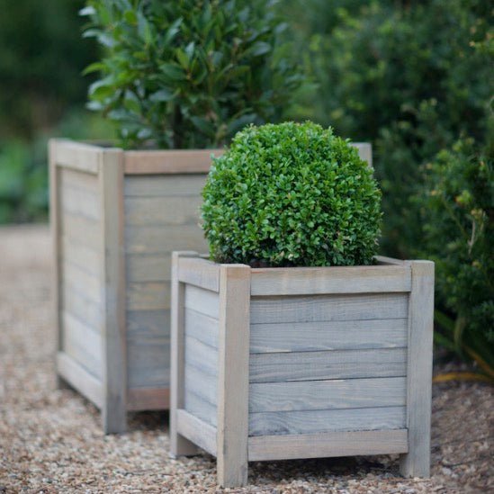 Aldsworth Square Wooden Planter (2 Sizes) – Duck Barn Interiors