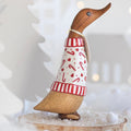 Candy Cane Duckling in Red & White Jumper