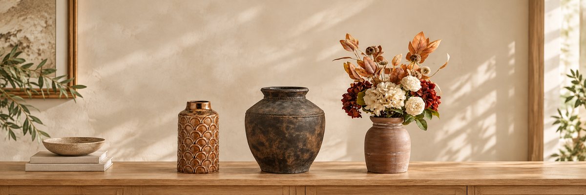 Vases & Artificial Flowers