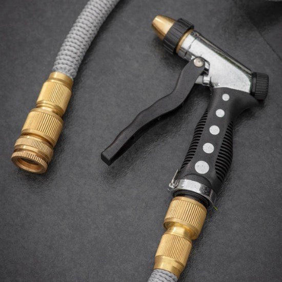 Hose Pipe with Adjustable Spray Gun (2 Sizes) - Duck Barn Interiors