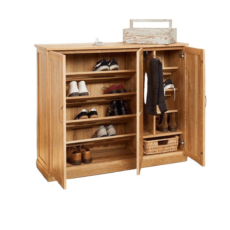 Mobel Oak Extra Large Shoe Storage Cupboard – Duck Barn Interiors