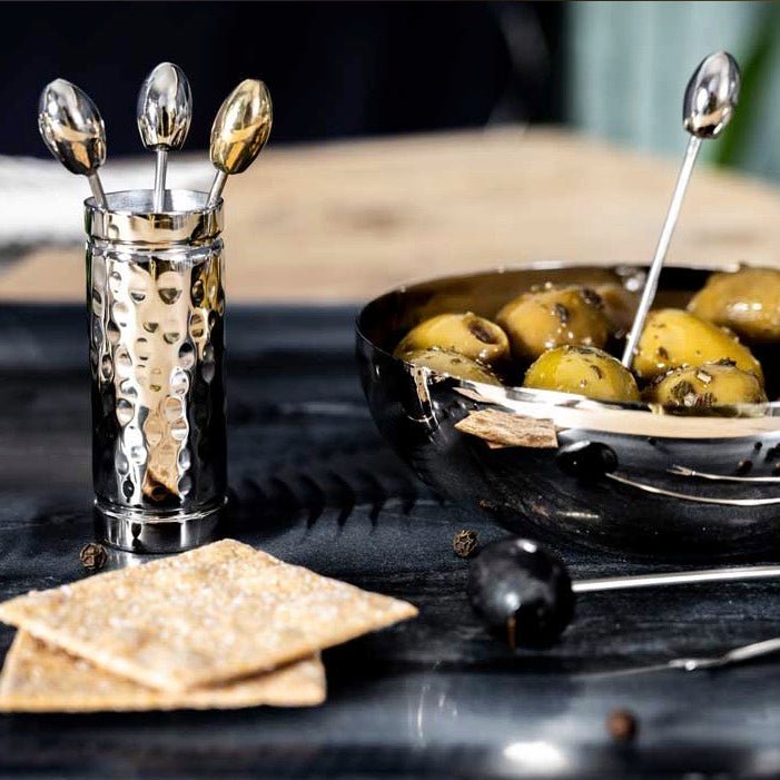 TSZYYM Set Of 6 Reusable Metal Martini Picks - Elegant Olive Cocktail Skewers Drink Stirrers For Martinis Fun Cute Bar Accessories B0f83ybjs5 073025 Hq - View #10