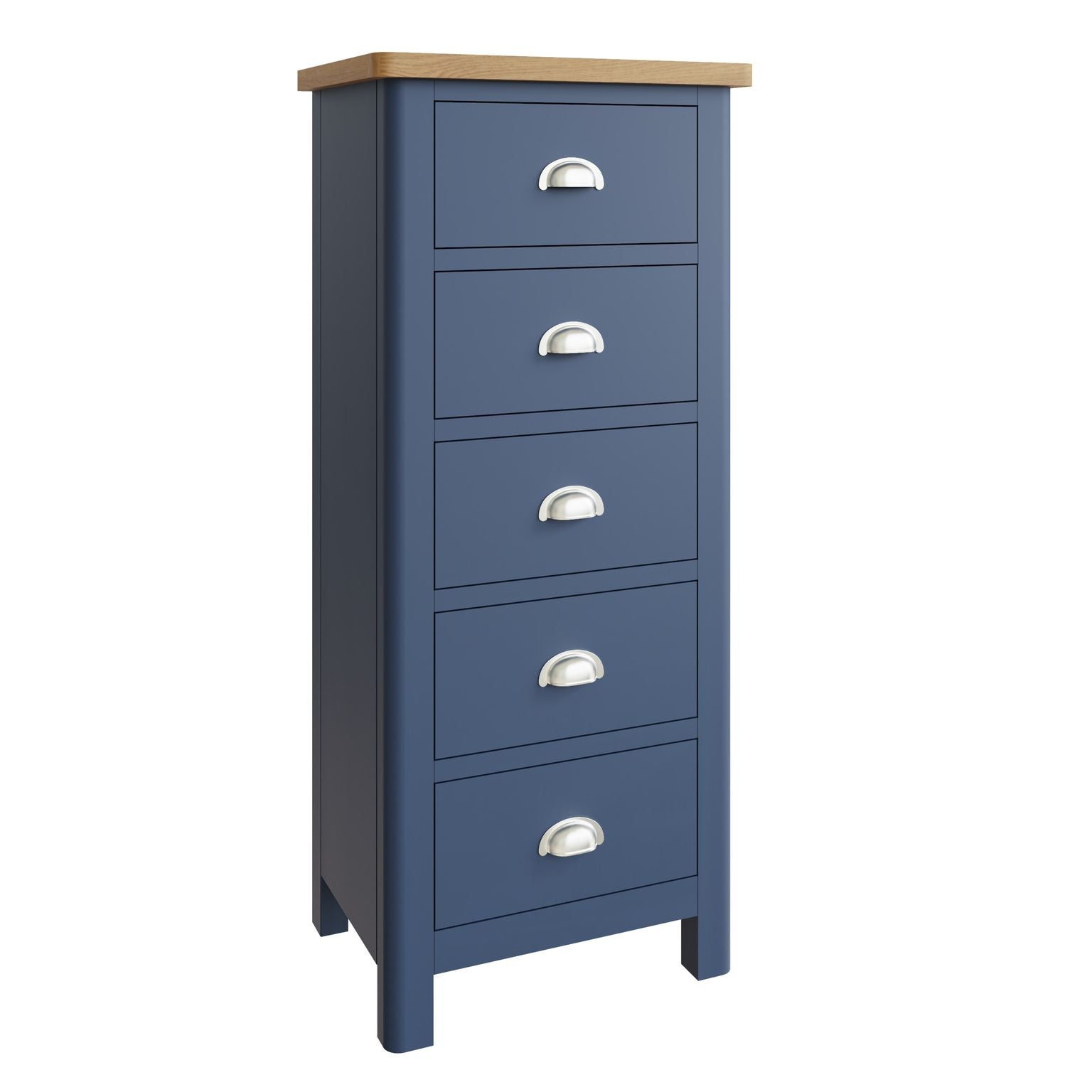 Bluebell Wood Narrow Chest of 5 Drawers - Duck Barn Interiors