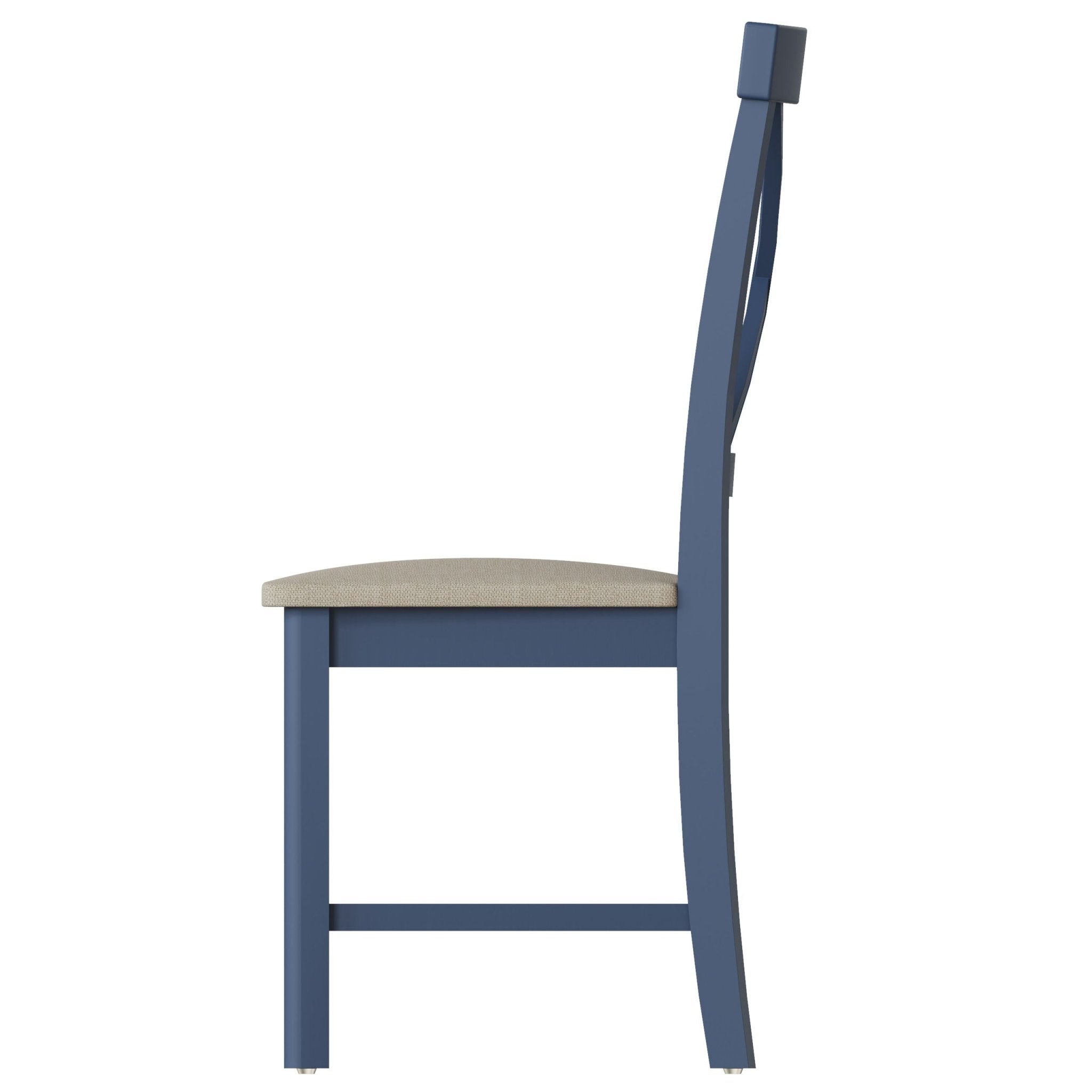 Bluebell Wood Painted Dining Chair with Fabric Seat - Duck Barn Interiors