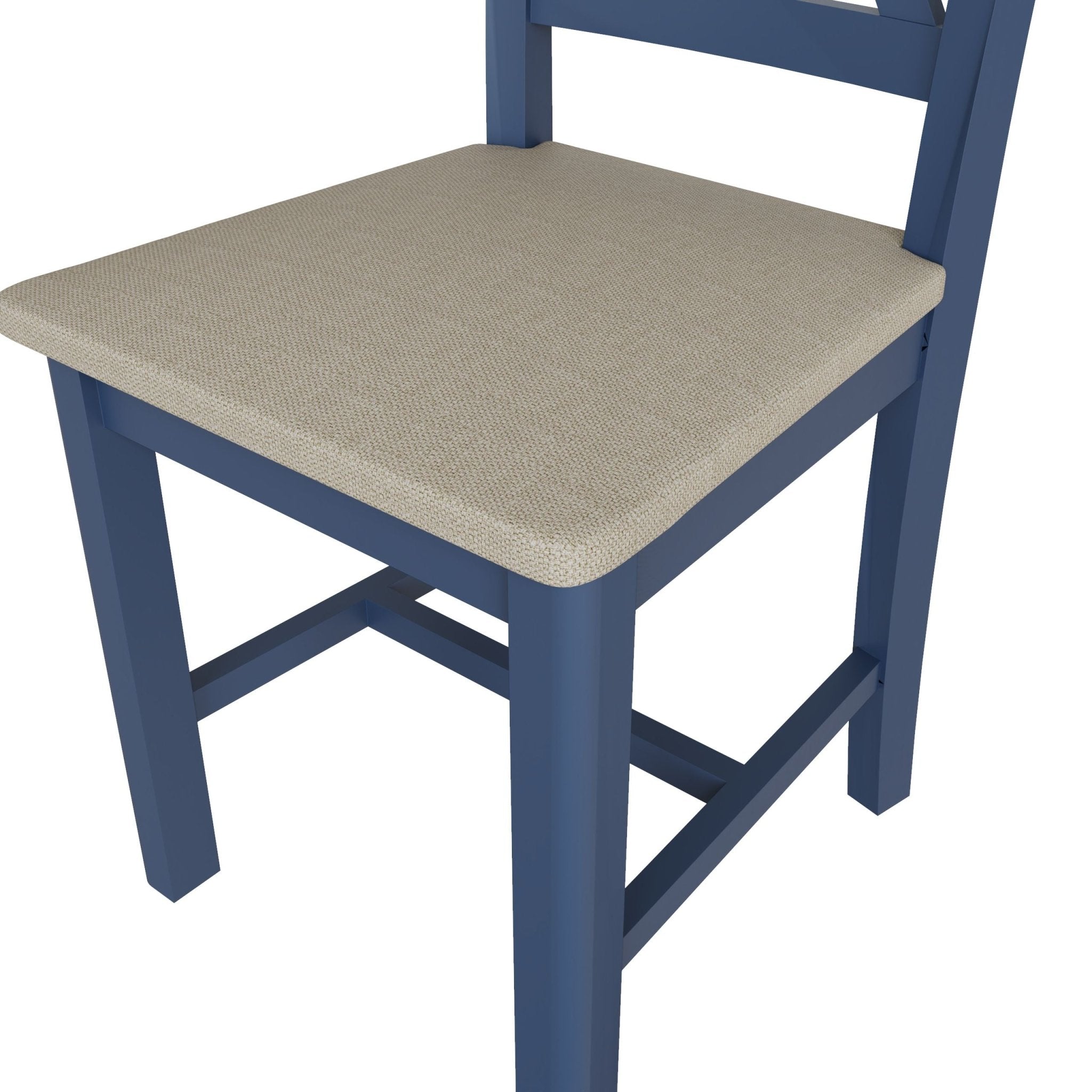 Bluebell Wood Painted Dining Chair with Fabric Seat - Duck Barn Interiors