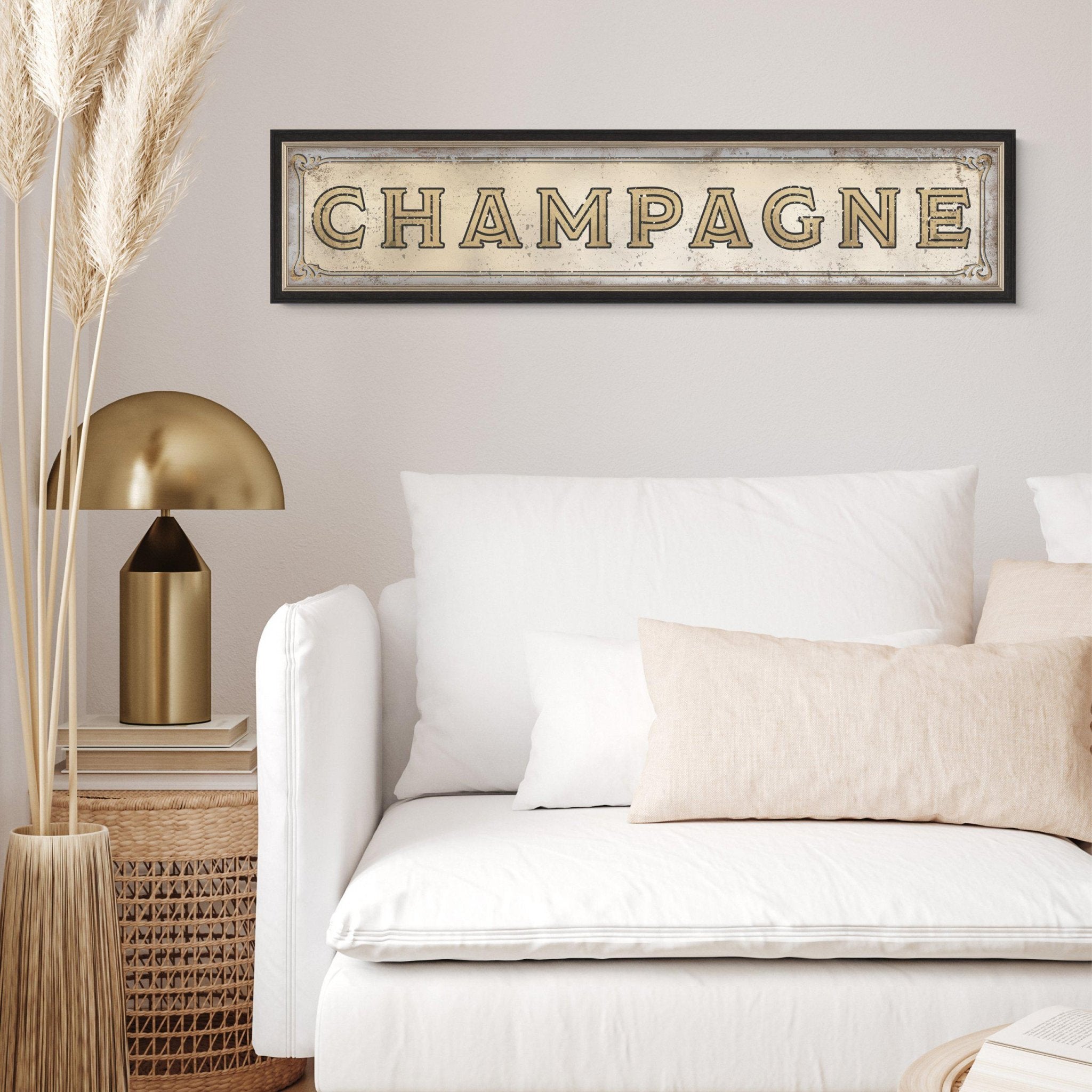 Champagne Printed Mirror - Duck Barn Interiors