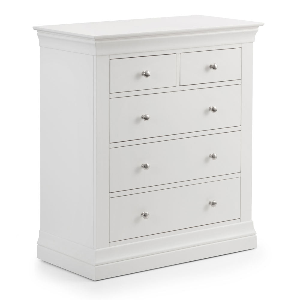 Clermont 2 Over 3 Chest of Drawers - White - Duck Barn Interiors