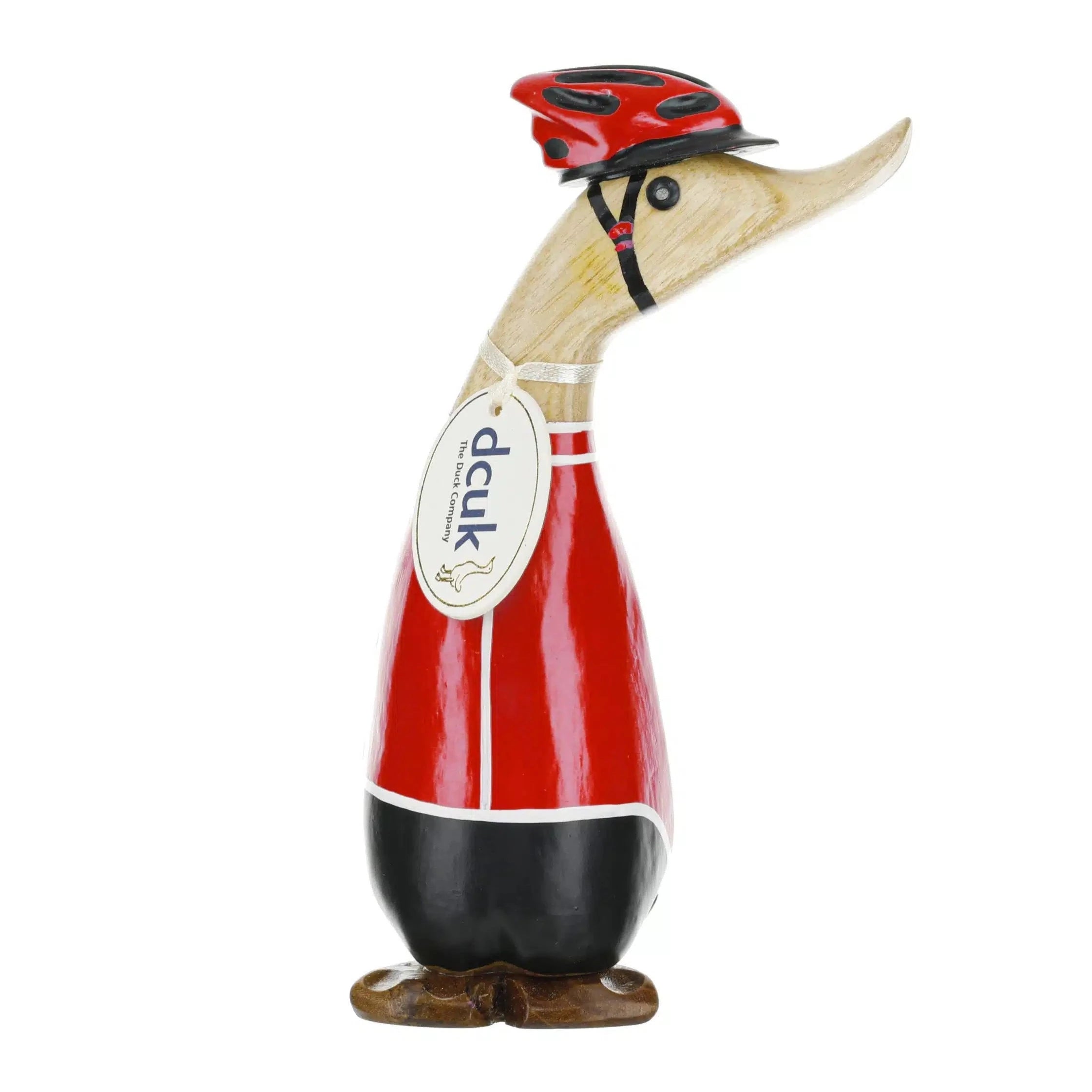 Cyclist Wooden Duckling - Red - Duck Barn Interiors