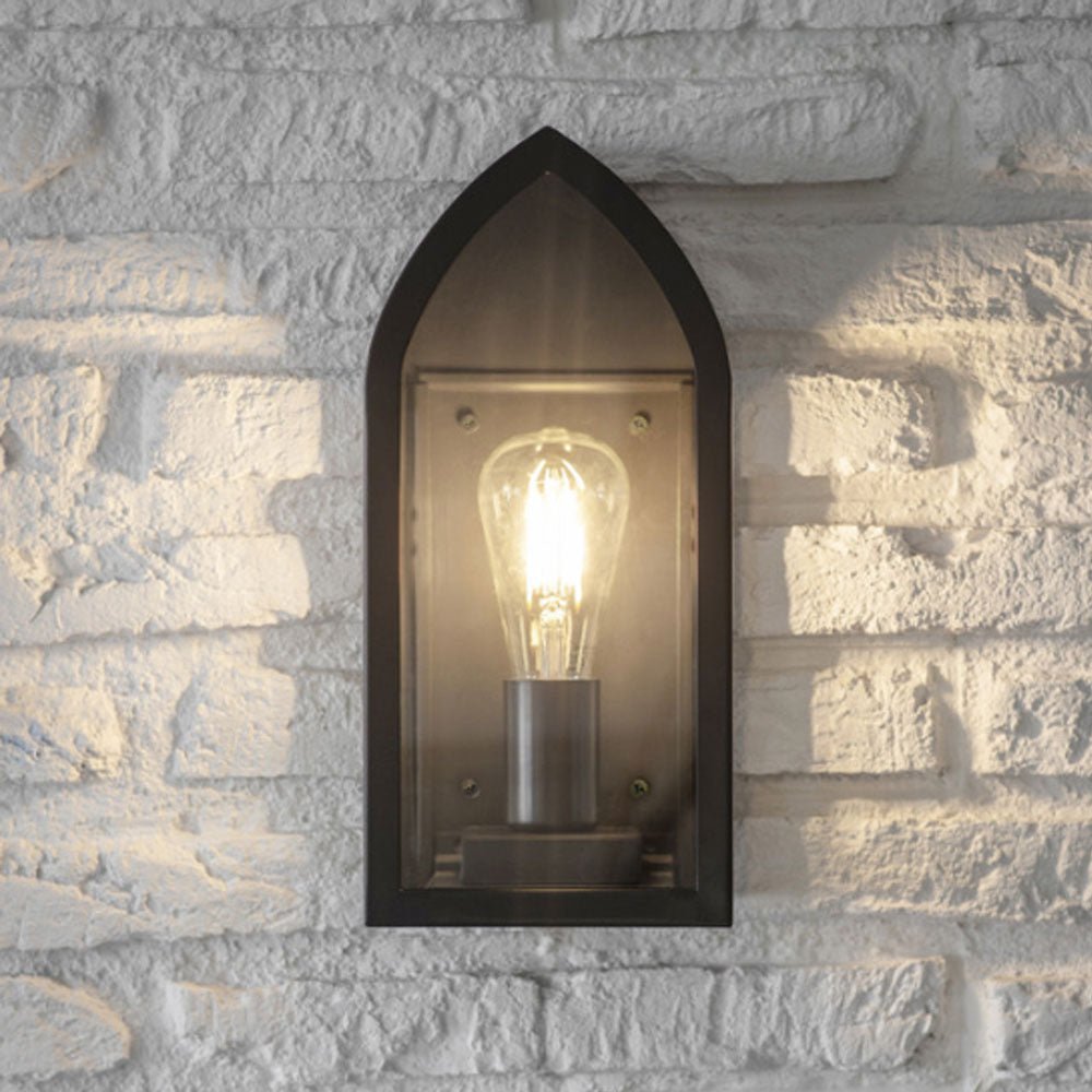Fairford Outdoor Wall Light Lantern - Carbon - Duck Barn Interiors
