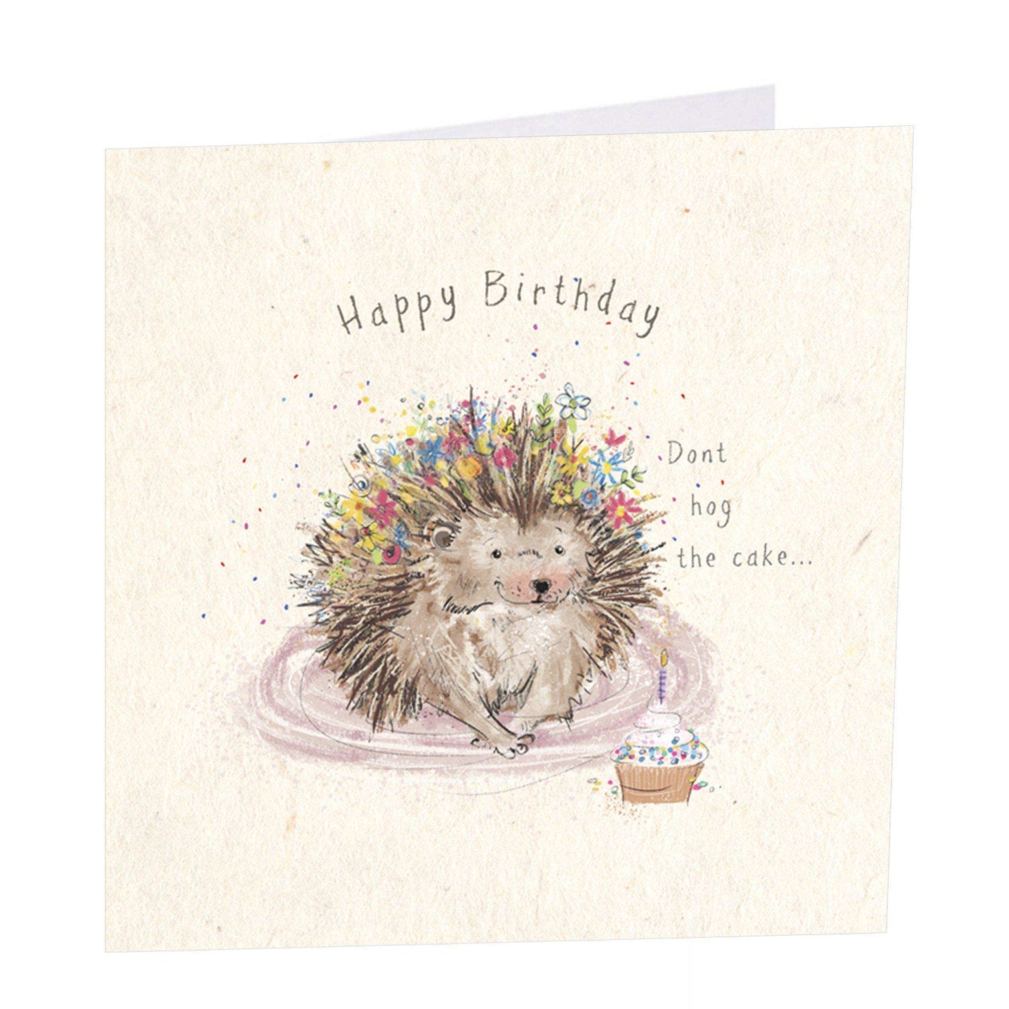 Hog The Cake Birthday Card - Duck Barn Interiors