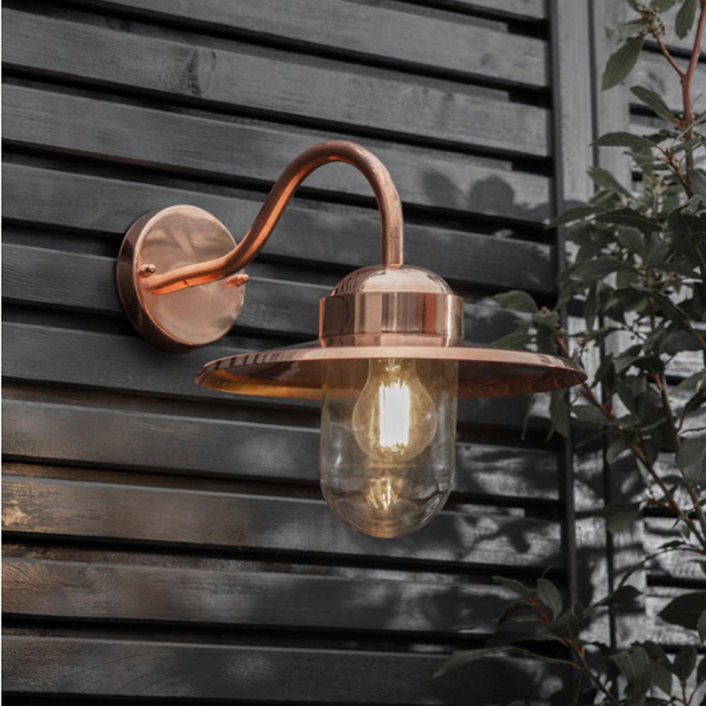 Howick Outdoor Wall Light - Raw Copper - Duck Barn Interiors