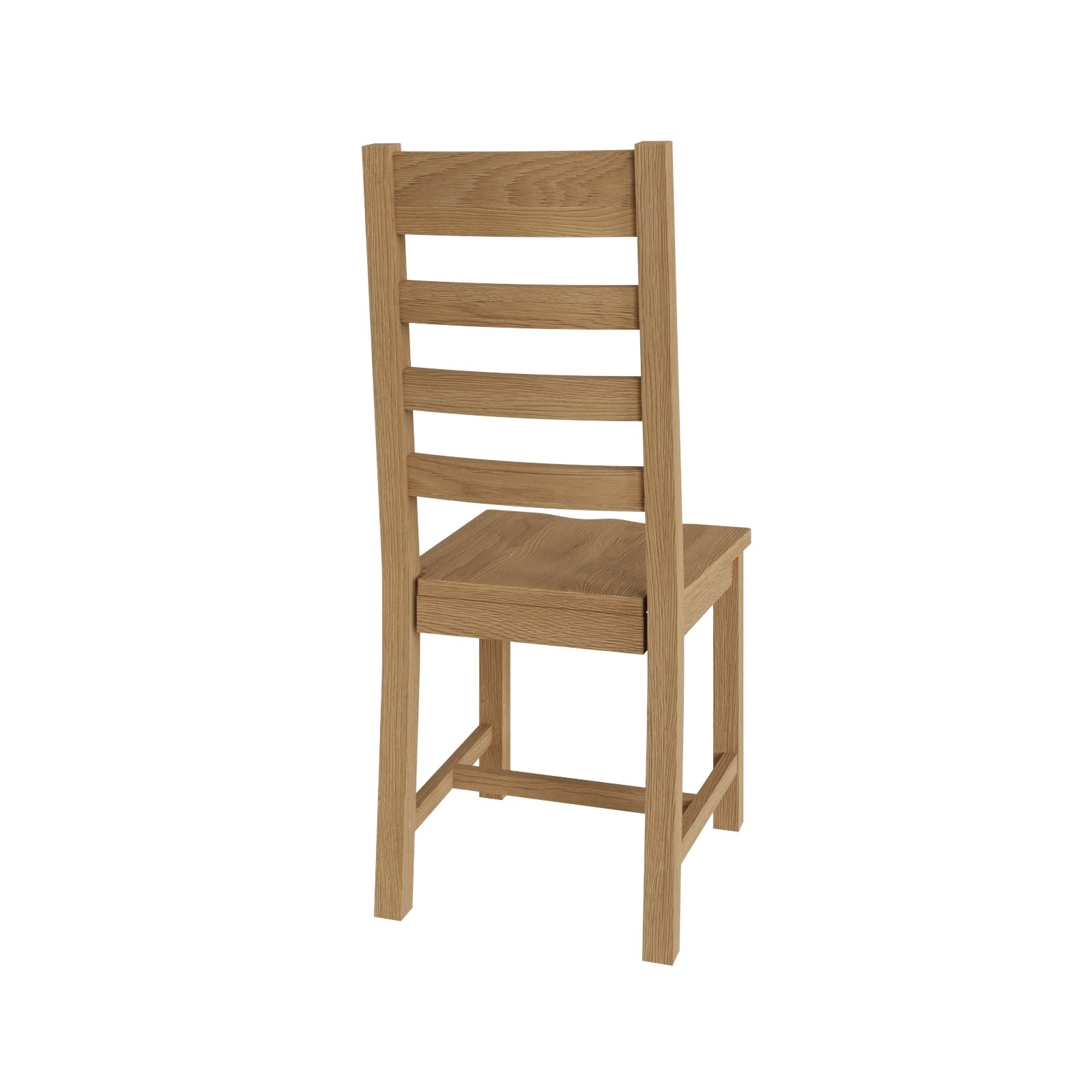 Kirdford Oak Ladder Back Chair - Wooden Seat - Duck Barn Interiors