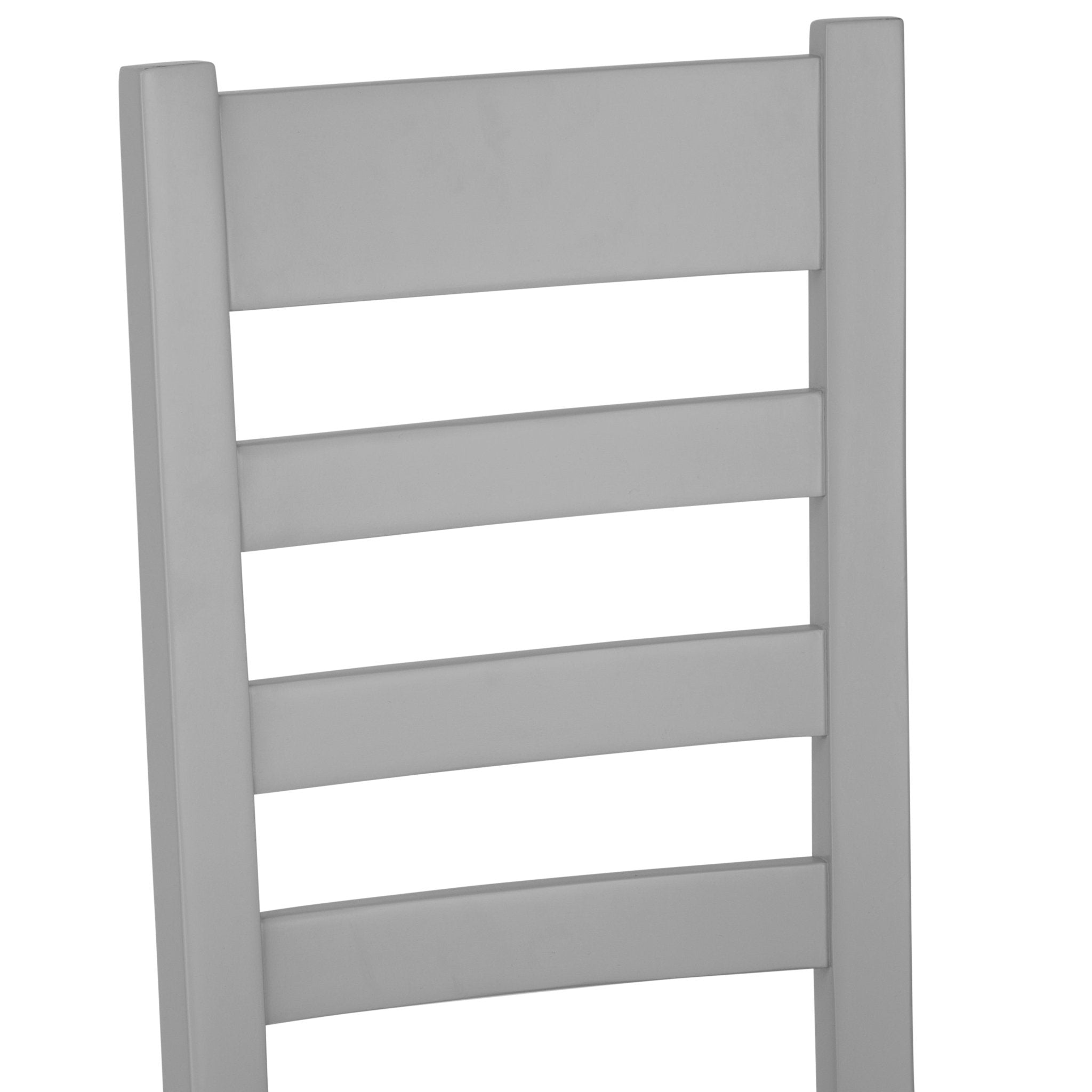 Loxhill Grey Ladder Back Chair Wooden Seat - Duck Barn Interiors