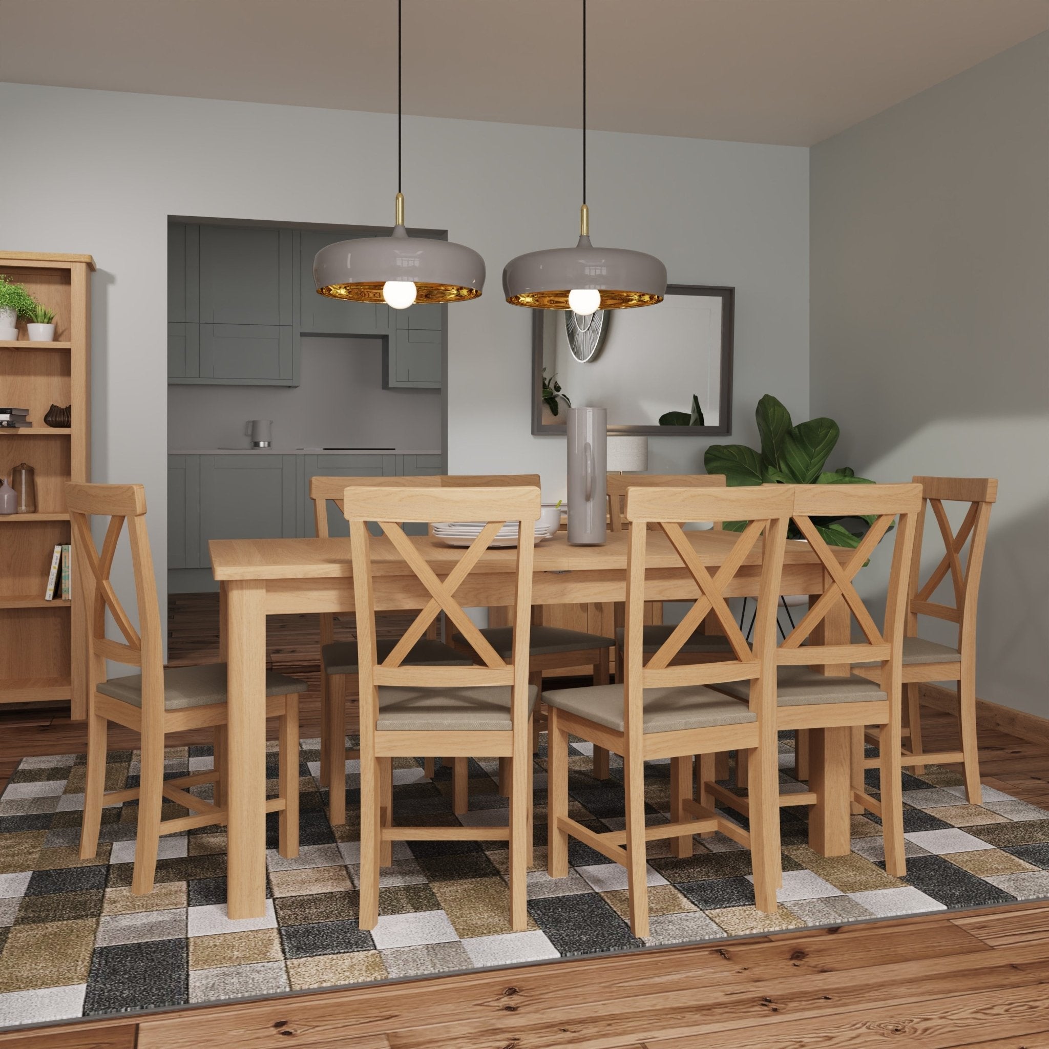 Loxwood Oak 1.6M Extending Dining Table - Duck Barn Interiors
