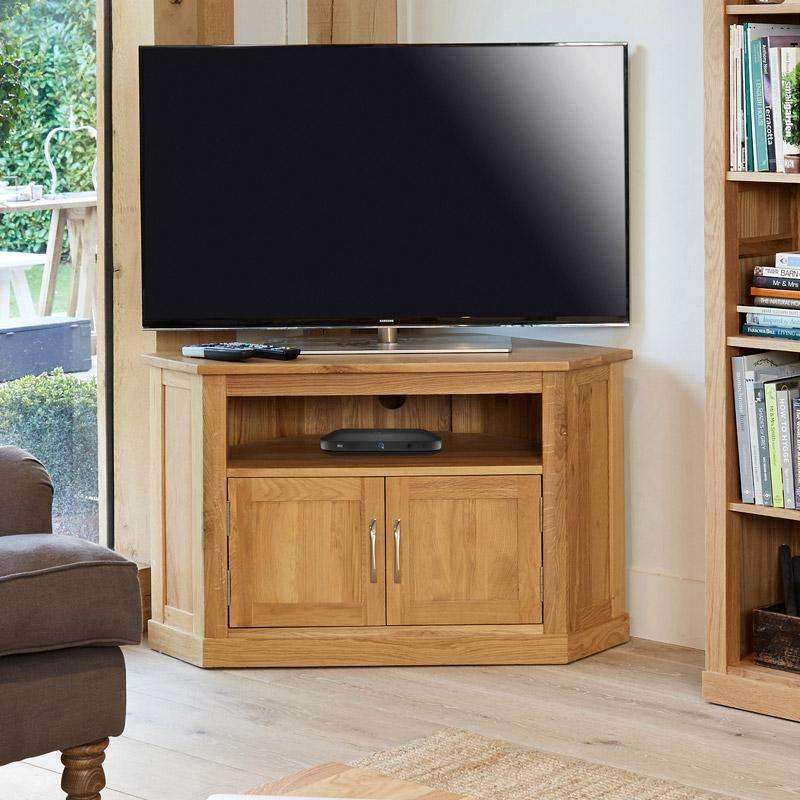 Mobel Oak Corner TV Cabinet - Duck Barn Interiors
