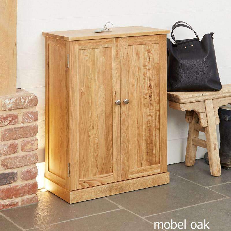 Mobel Oak Shoe Storage Cupboard - Duck Barn Interiors