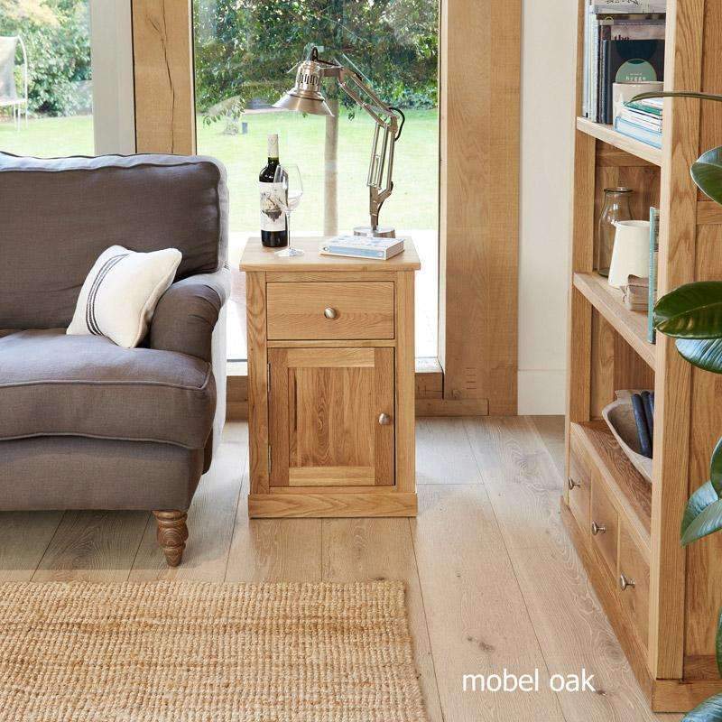 Mobel Oak Small Bedside/Lamp Cupboard - Duck Barn Interiors