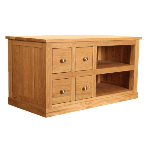 Mobel Oak Television Cabinet with Drawers - Duck Barn Interiors