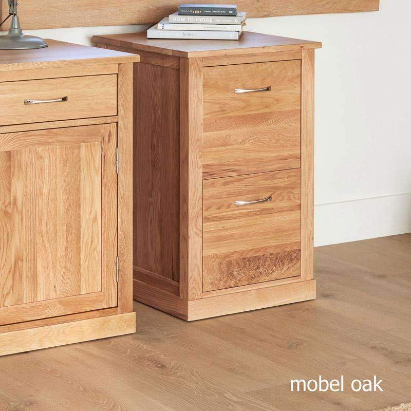 Mobel Oak Two Drawer Filing Cabinet - Duck Barn Interiors