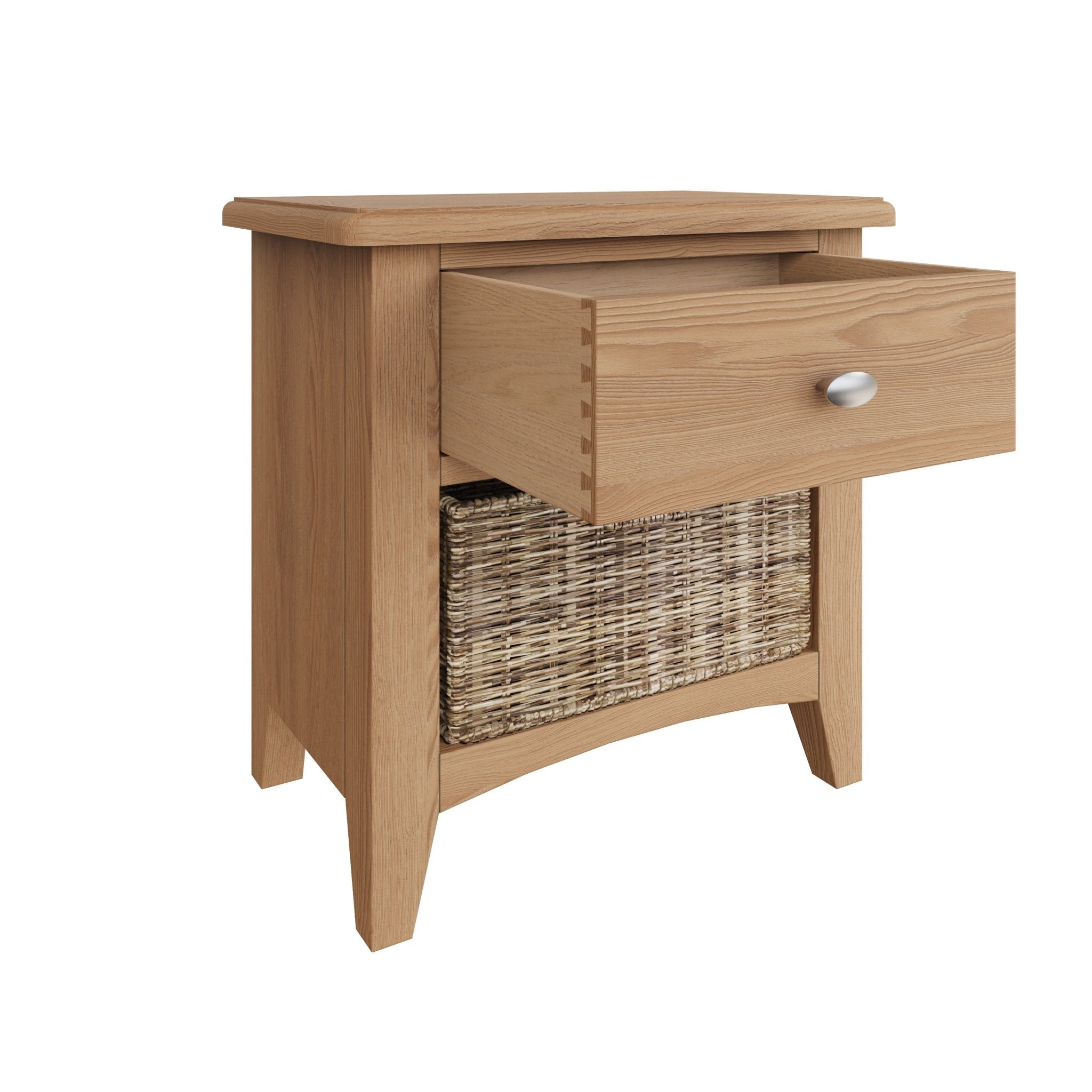 Ockley Oak 1 Drawer 1 Basket Cabinet - Duck Barn Interiors