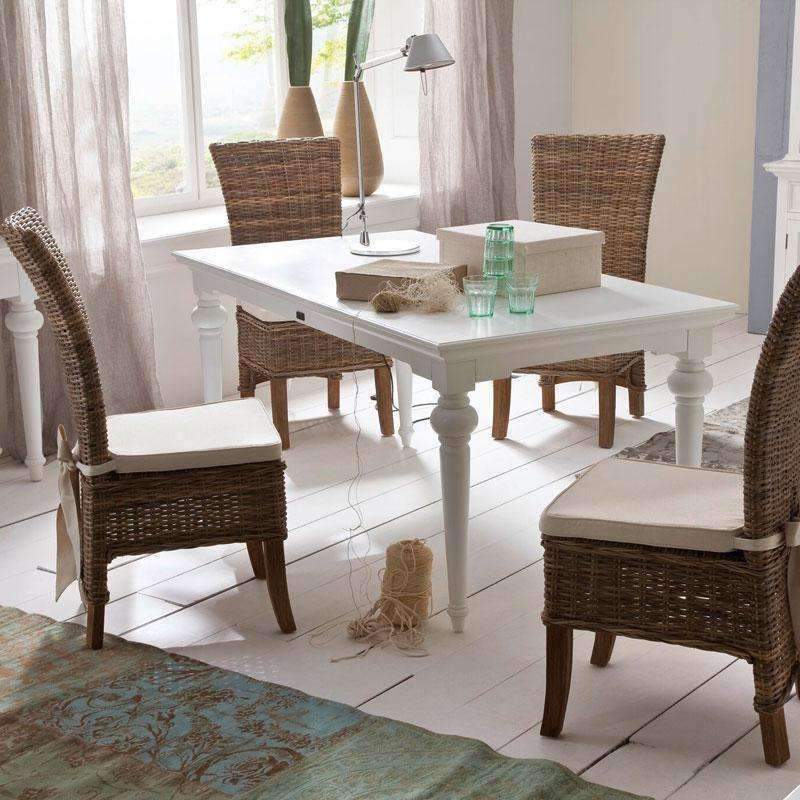 Provence White Painted Rectangular Dining Table 180cm - Duck Barn Interiors