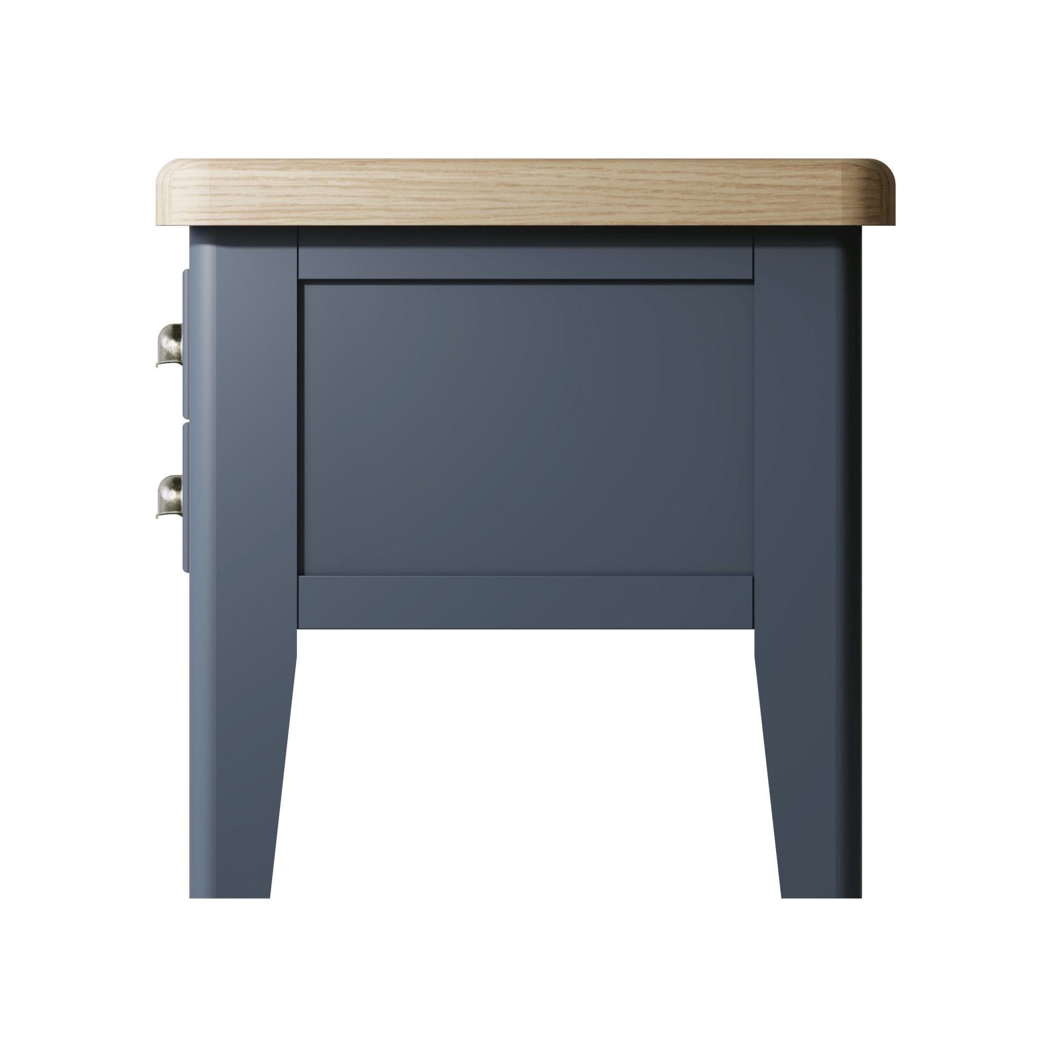 Rogate Blue Painted 2 Drawer Side Table - Duck Barn Interiors