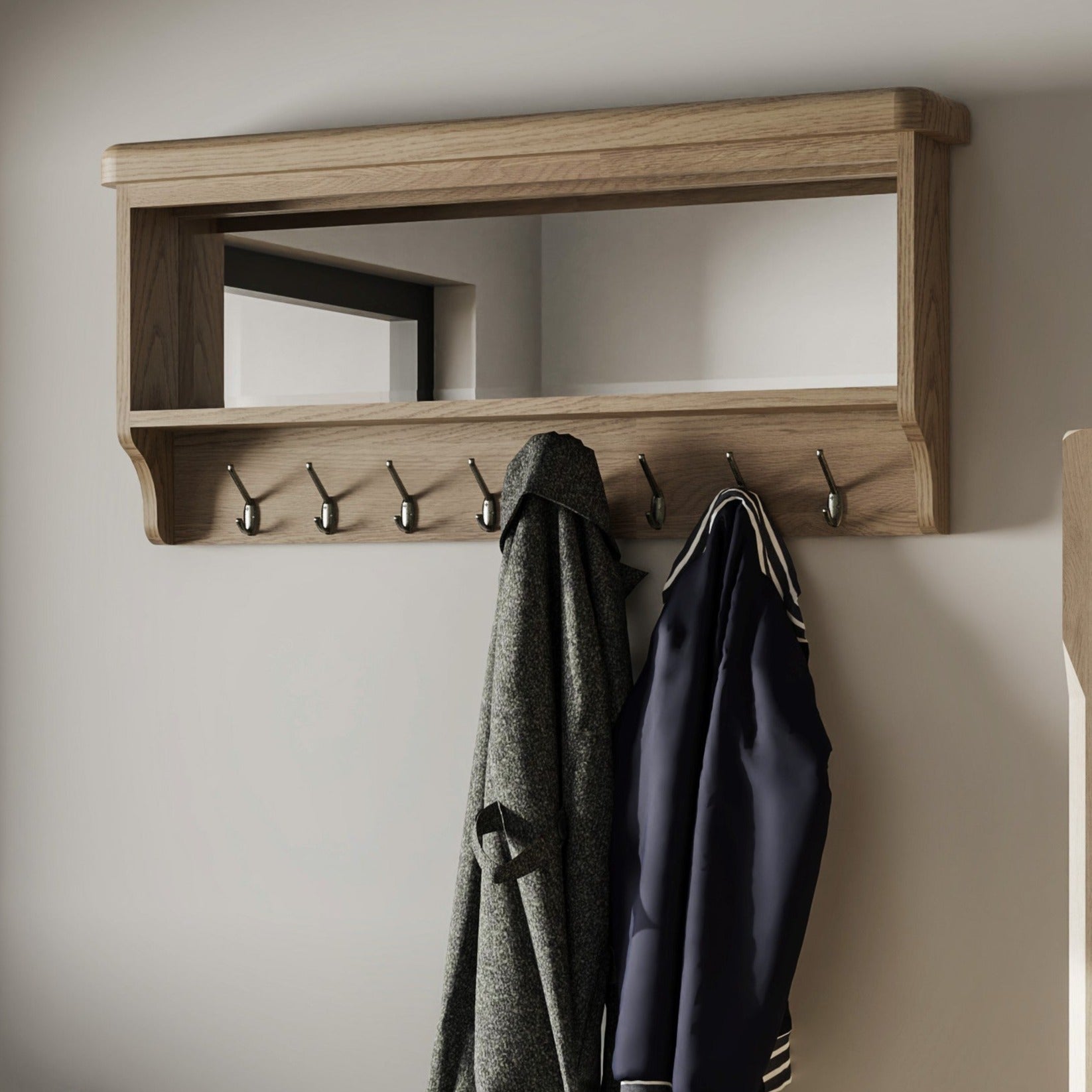 Mirror Modern Wall Mounted Coat Rack With Shelf Mirror Coat Rack