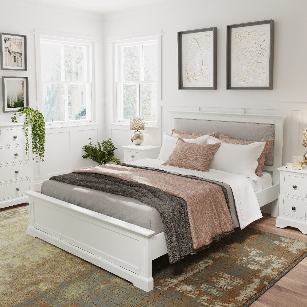 Snowdrop White Painted Double Bed Frame 4'6'' - Duck Barn Interiors