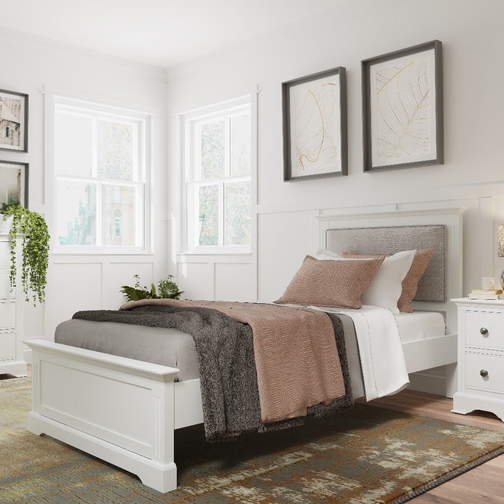 Snowdrop White Painted Single Bed Frame - Duck Barn Interiors