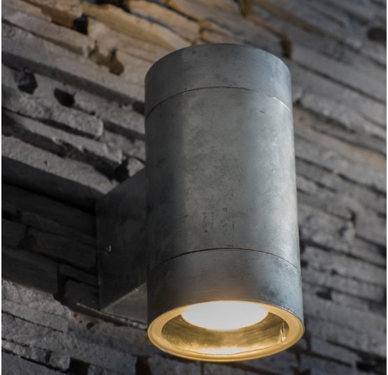 St Ives Up & Down Galvanised Steel Light - Large - Duck Barn Interiors