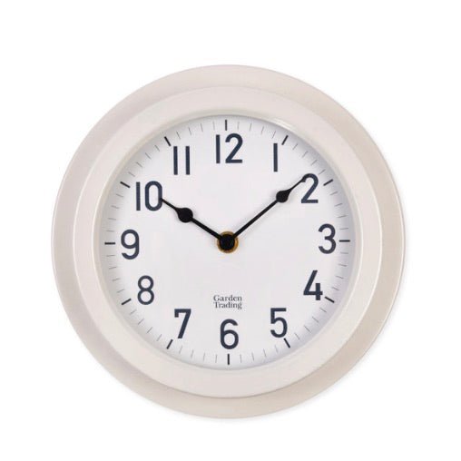 Tenby Outdoor Clock (22cm) - Lily White - Duck Barn Interiors