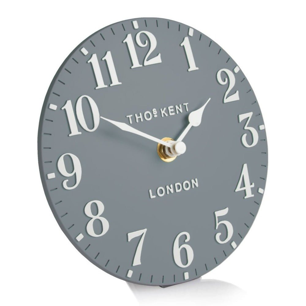 Thomas Kent Arabic Mantel Clock - Flax Blue - Duck Barn Interiors