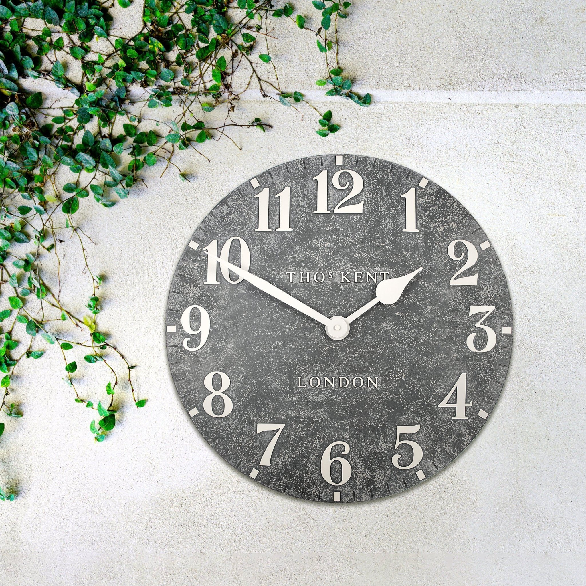 Thomas Kent Outdoor Arabic Wall Clock (50cm/20") - Cement Grey - Duck Barn Interiors