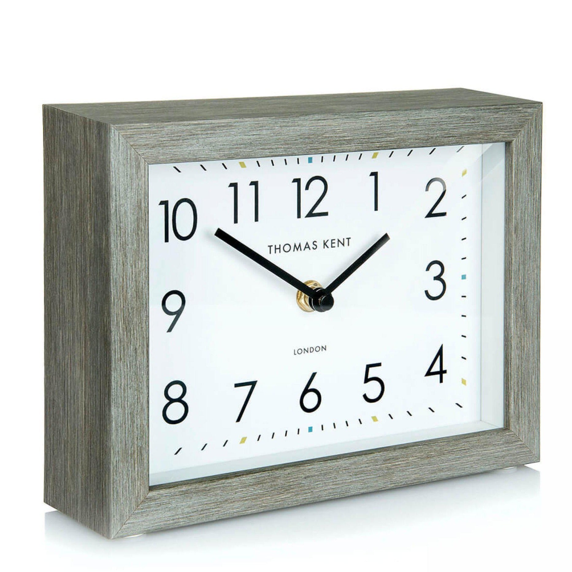 Thomas Kent Smithfield Mantel Clock - Limestone (16cm/7") - Duck Barn Interiors