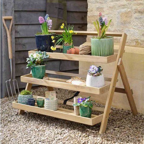 outdoor plant pot stands uk Titchberry Folding Plant Stand