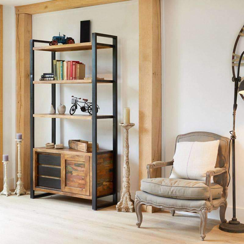 Urban Chic Large Bookcase with Storage - Duck Barn Interiors