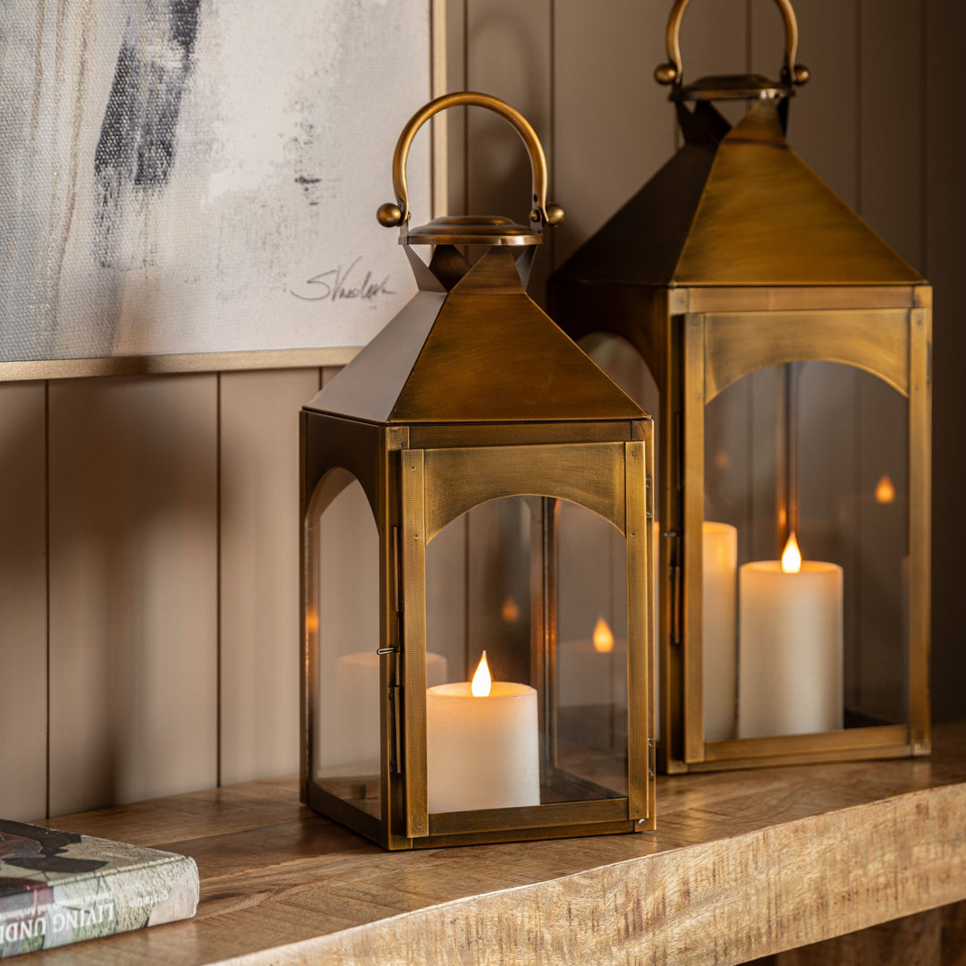 Metal Lantern - Gold Small