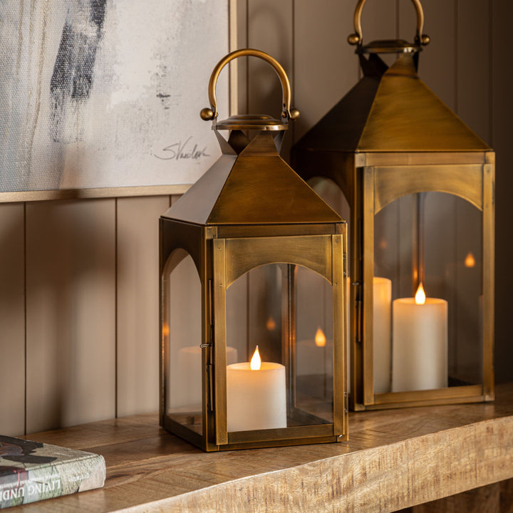 Metal Lantern - Gold Small