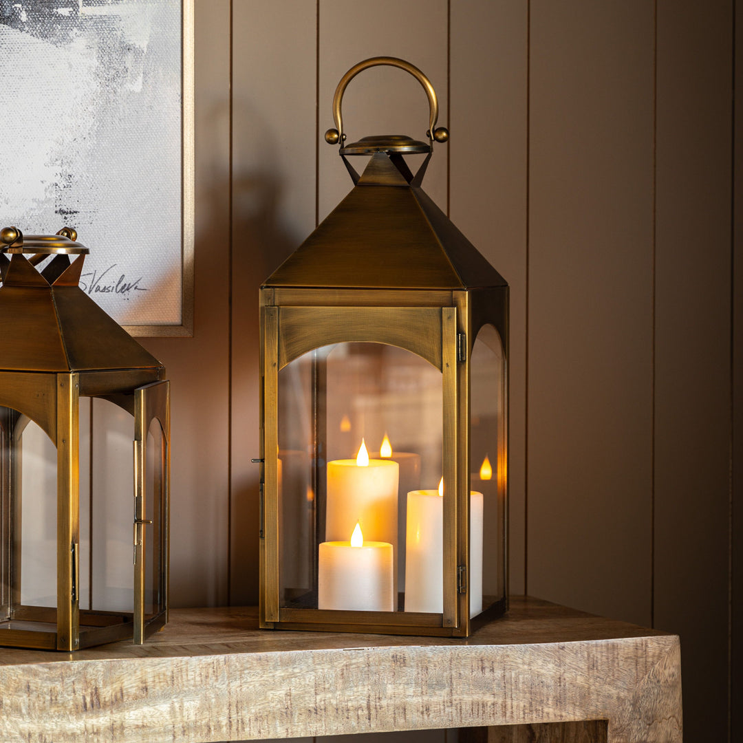 Metal Lantern - Gold Large