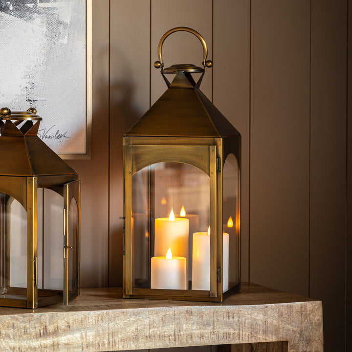 Metal Lantern - Gold Large