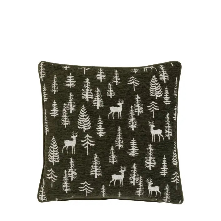 Woodland Stag Chenille Cushion