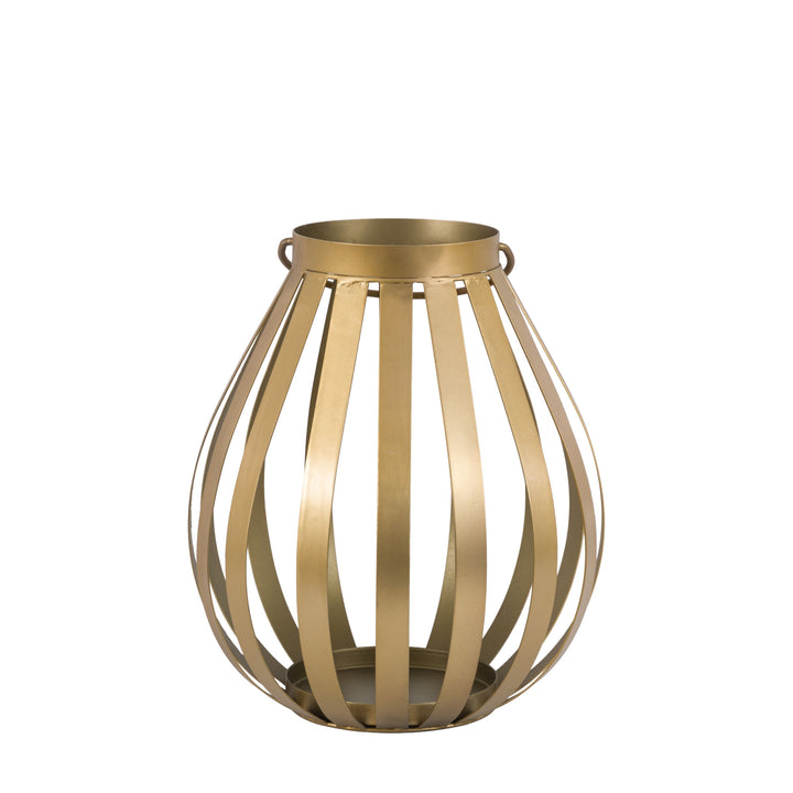 Metal Bulb Lantern - Gold Large