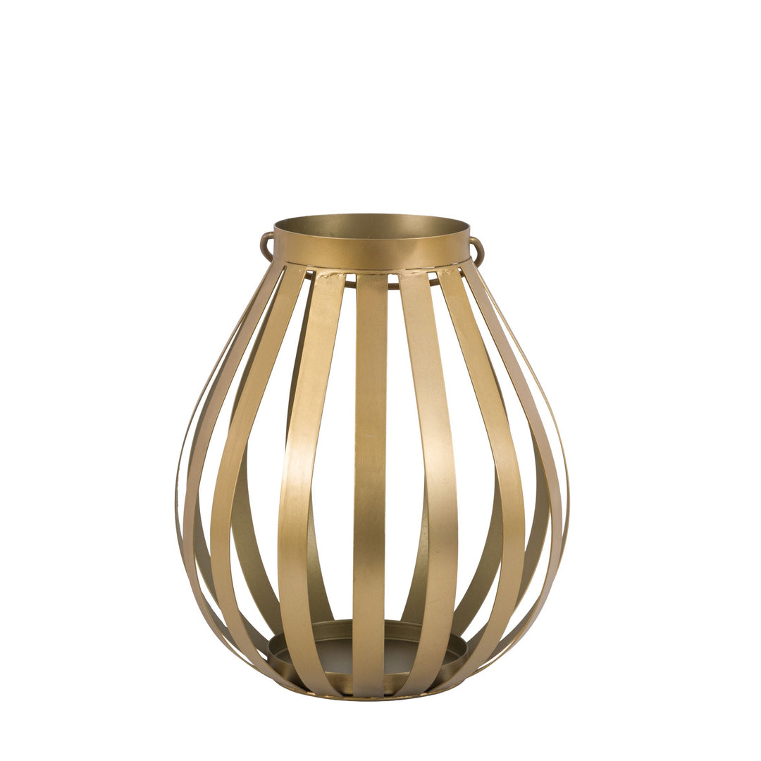Metal Bulb Lantern - Gold Small