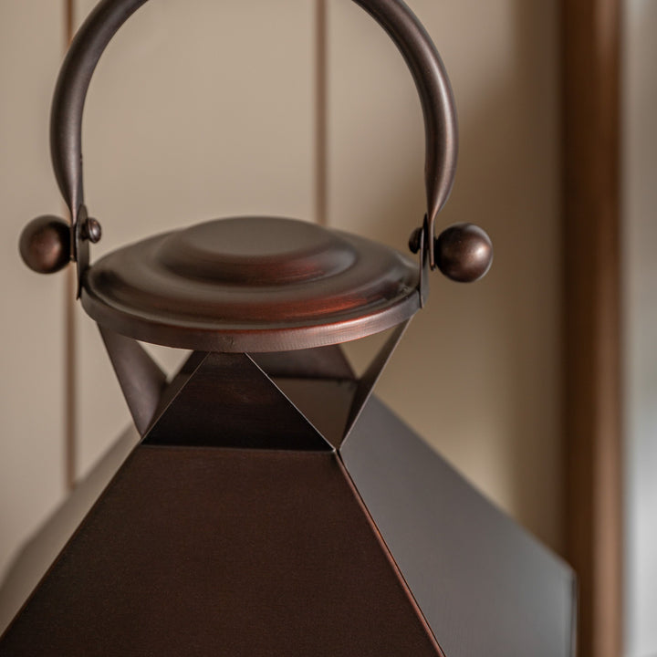 Metal Lantern - Brown Small