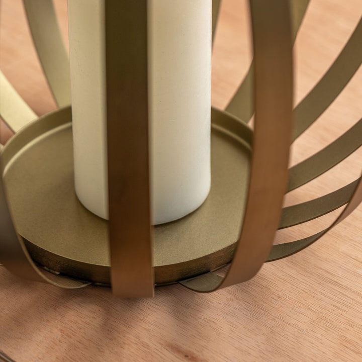 Metal Bulb Lantern - Gold Large