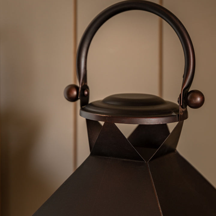 Metal Lantern - Brown Large