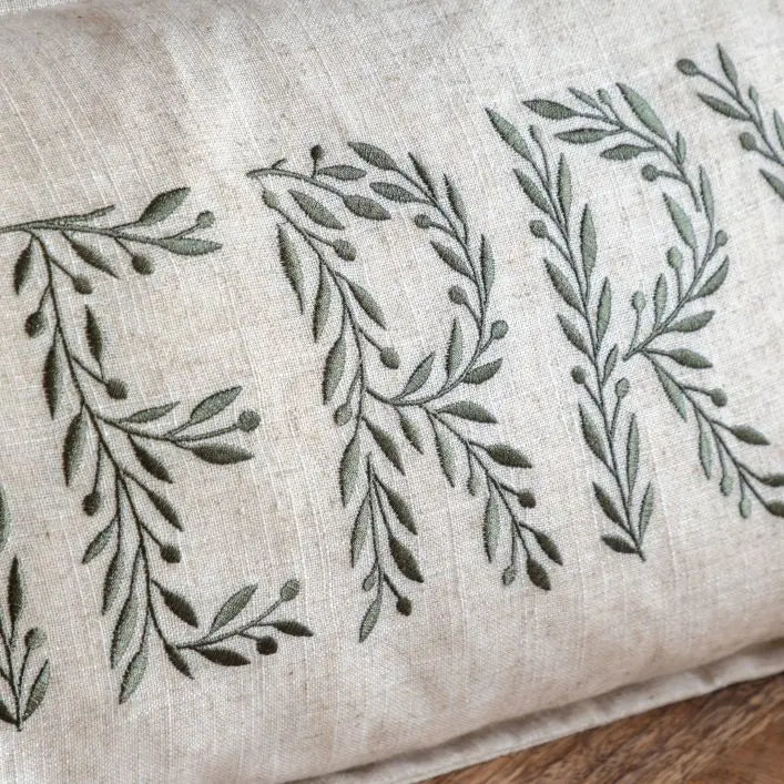 Woodland Embroidered Merry Cushion