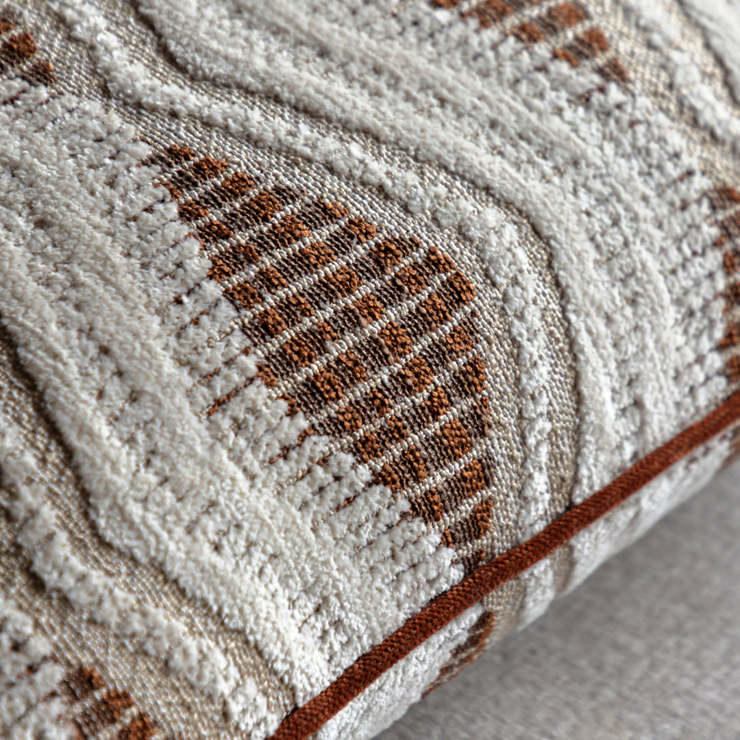 Alto Jacquard Cushion - Rust