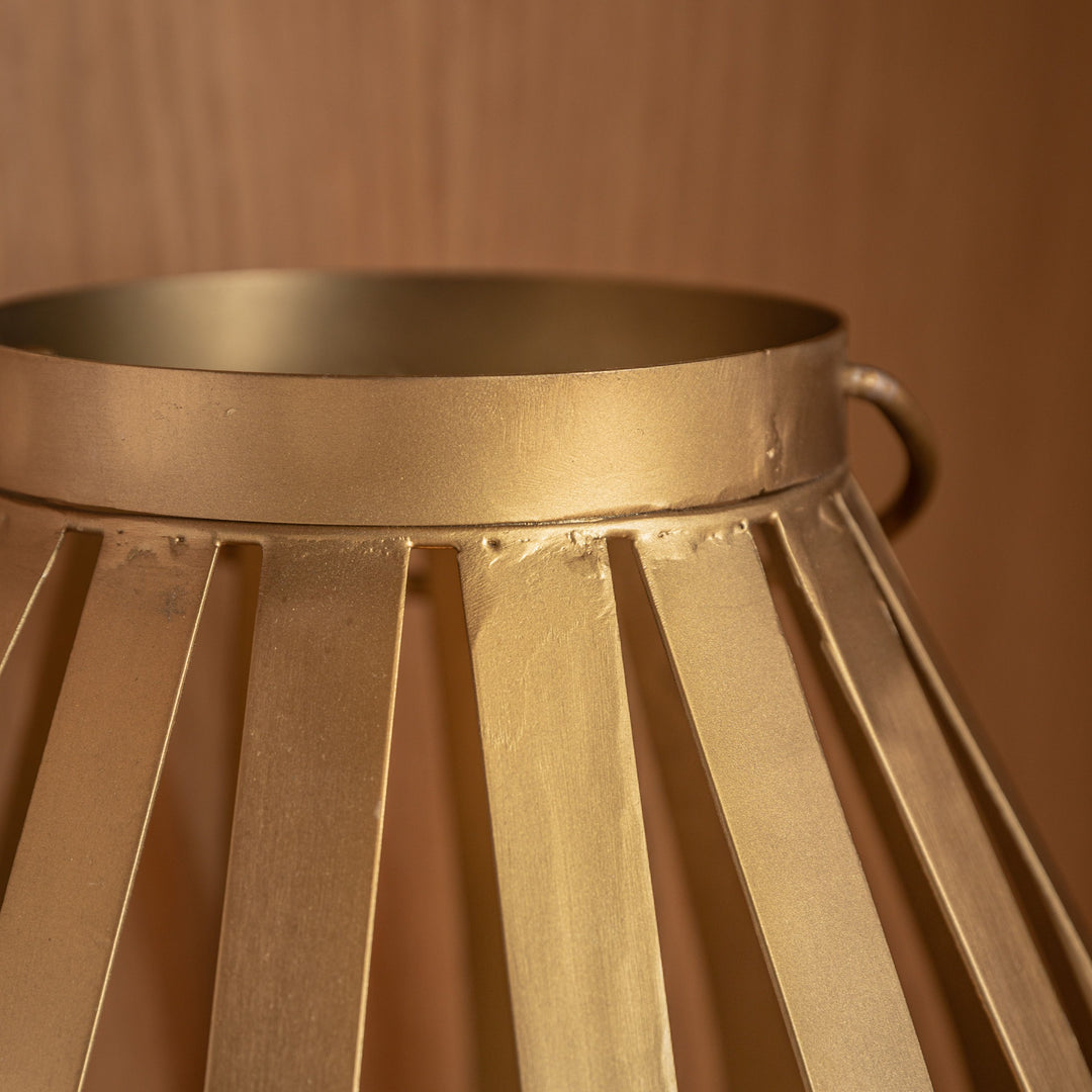 Metal Bulb Lantern - Gold Small