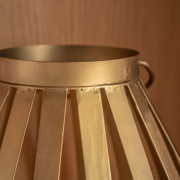 Metal Bulb Lantern - Gold Small
